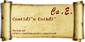 Csatlós Enikő névjegykártya