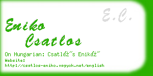 eniko csatlos business card